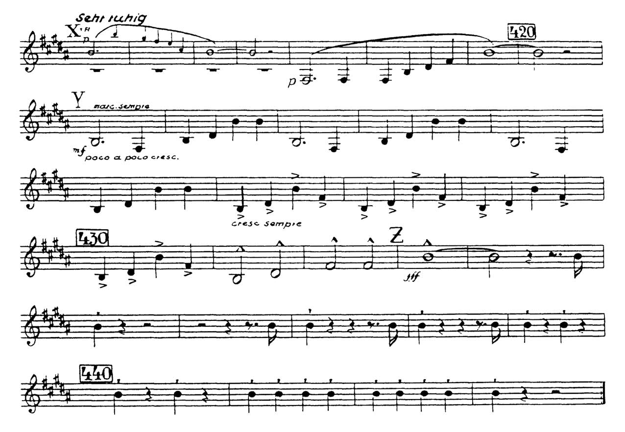Bruckner 8th Low Brass excerpt - Sheet music for Trombone, Tuba
