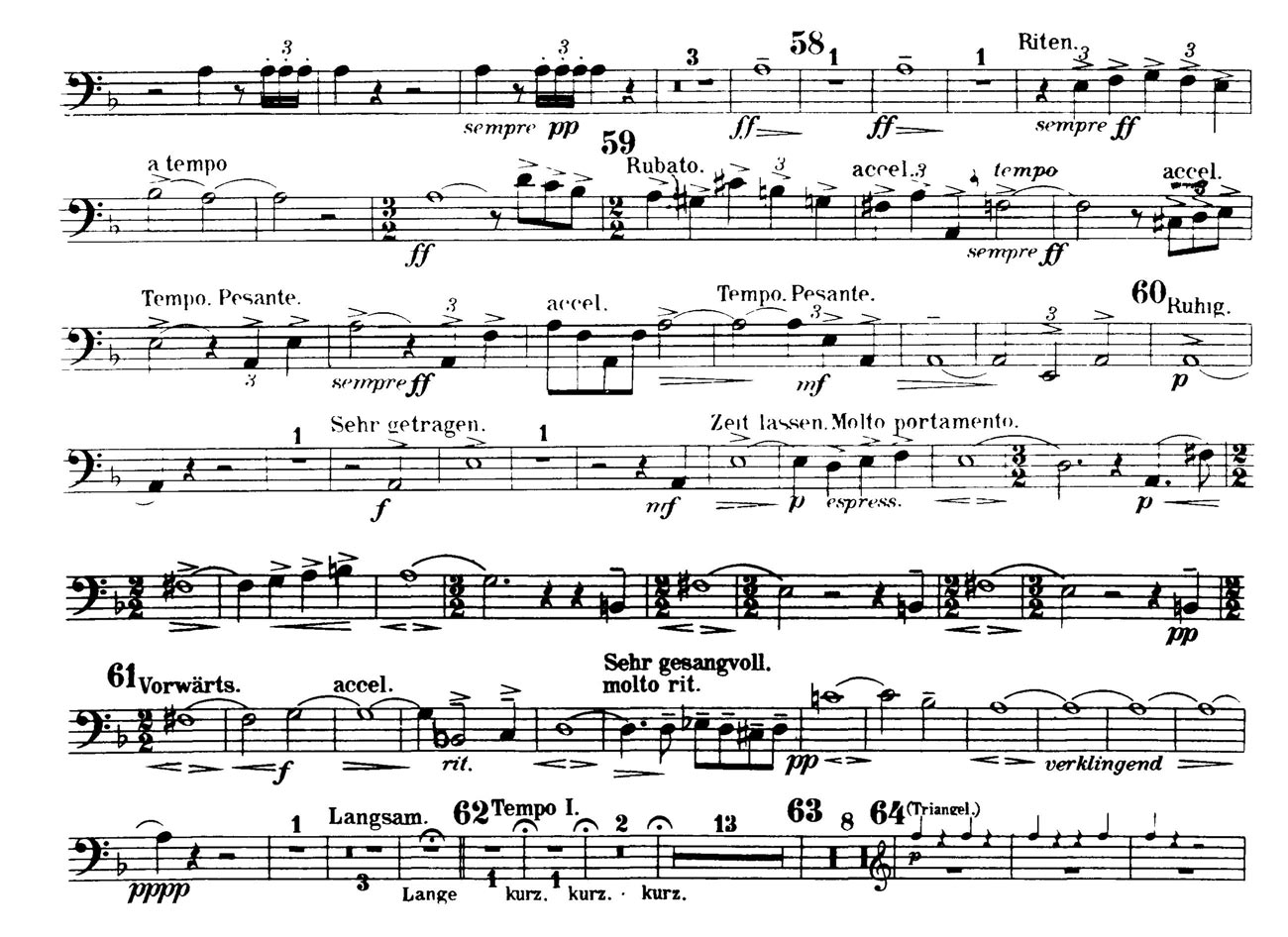 Trombone: Mahler: Symphony No. 3, Mvt. I (3 Excerpts) – Orchestra