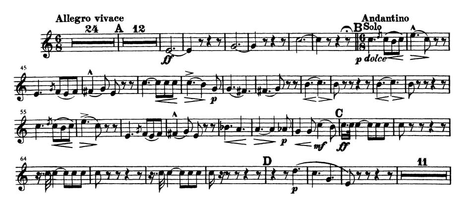 Rossini_Semiramide orchestra audition excerpts test pieces Horn 2